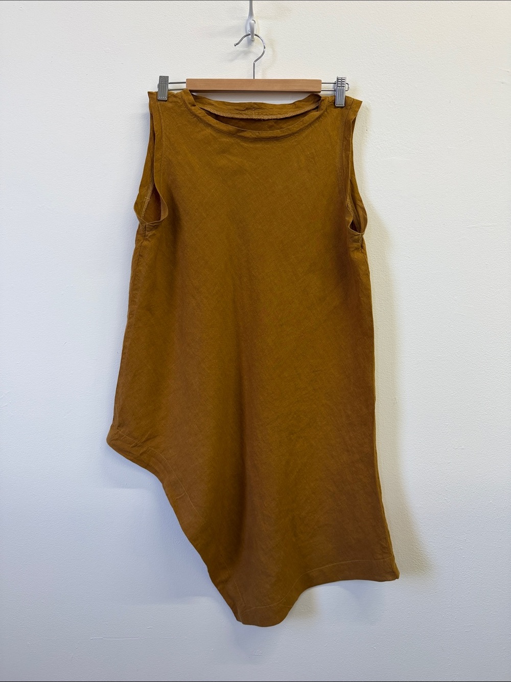 Linen Asymmetrical Sleeveless Tunic Dress